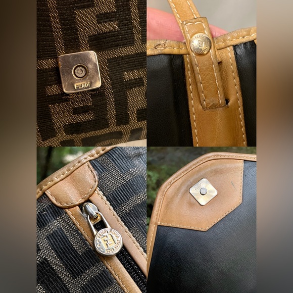 🧚Auth💖RARE💖 FENDI Zucca Zucchino Envelope Pochette Shoulder Clutch/Crossbody✨ - Picture 14 of 14